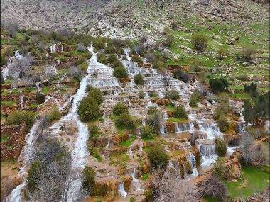 Mardin'de Pamukkale Travertenlerini andıran görüntüler: Başdeğirmen Şelalesi