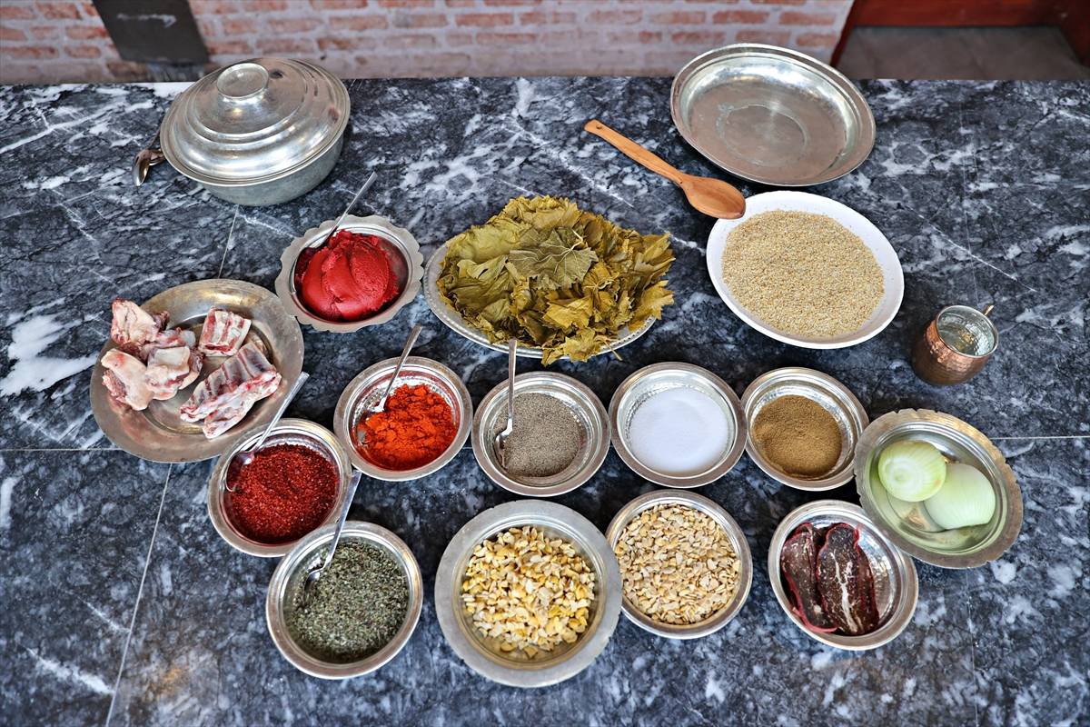 Bakla dolması malzemeleri