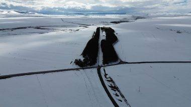 Benliahmet İstasyonu karlar altında kartpostalları andırdı