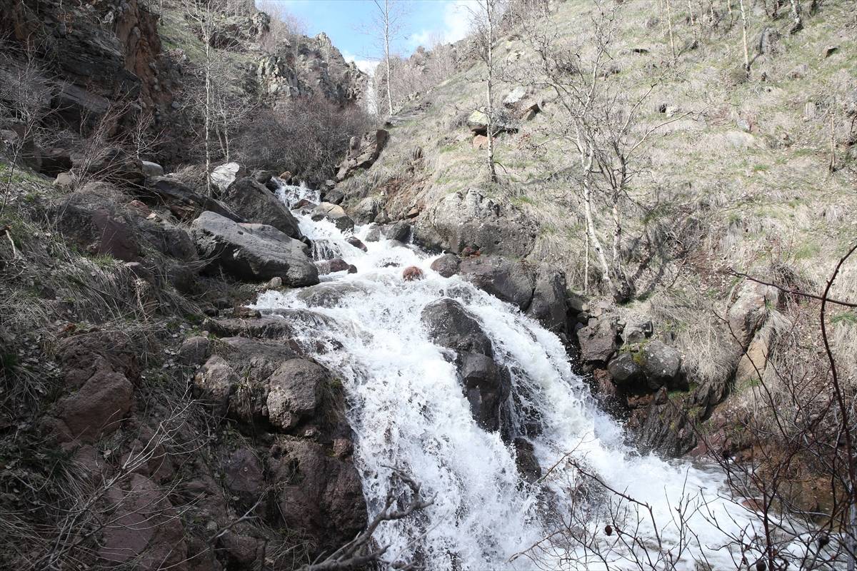 İlk defa böyle gördüler: Erciyes Dağı eteklerindeki şelale 10 yılın ardından aktı