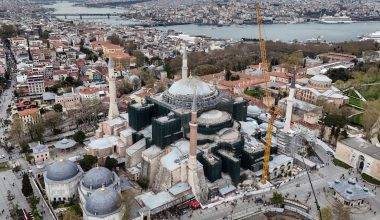 En kapsamlı restorasyonda yeni adım: Ayasofya'nın kubbesi kapatılıyor