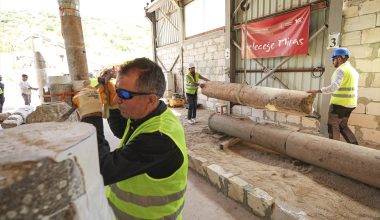 2 bin yıllık eserler, taş hastanesinde ayağa kaldırılıyor