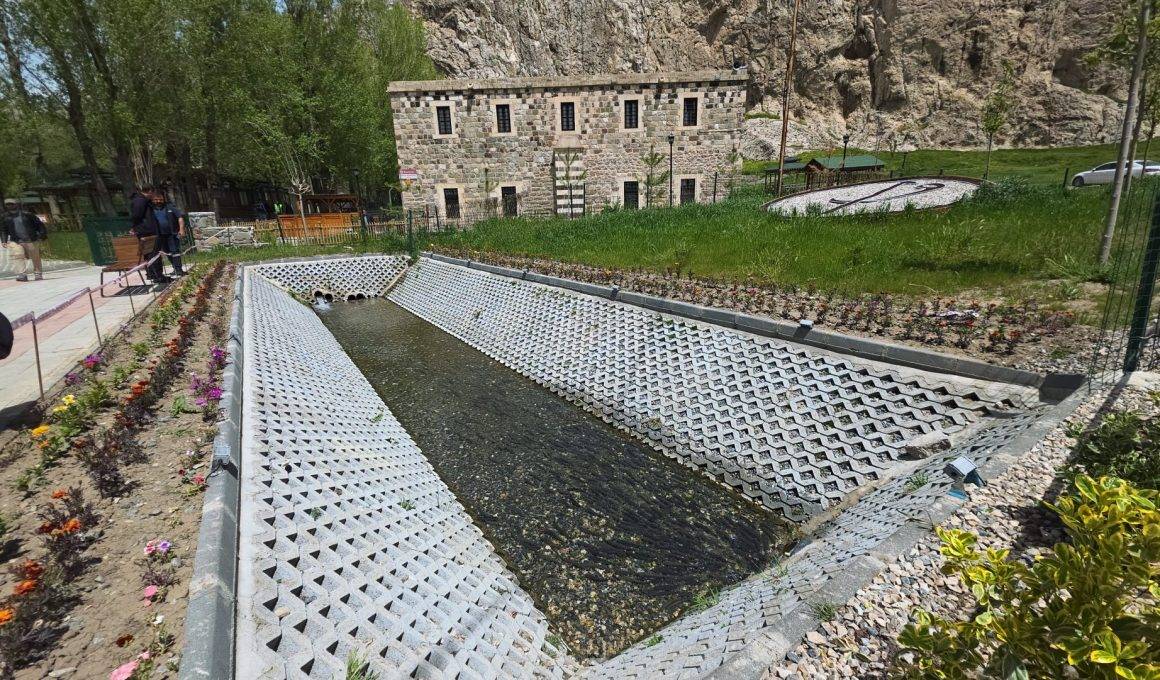 Van Gölü'nün özel balıkları tarihi caminin önünde görüldü