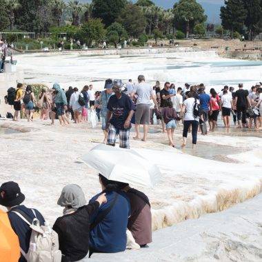 Pamukkale'de bayram tatili bereketi! Hierapolis Ören Yeri rekor tazeledi
