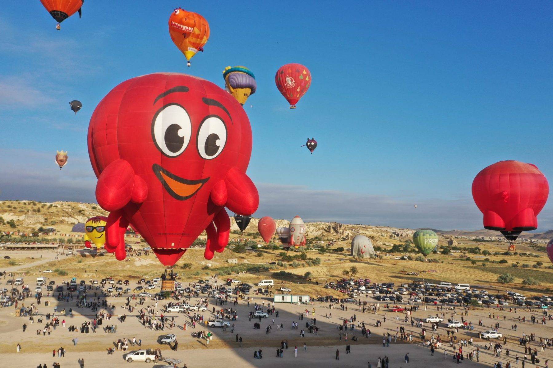 Kurt, baykuş, ahtapot... Kapadokya Balon Festivali coşkuyla başladı