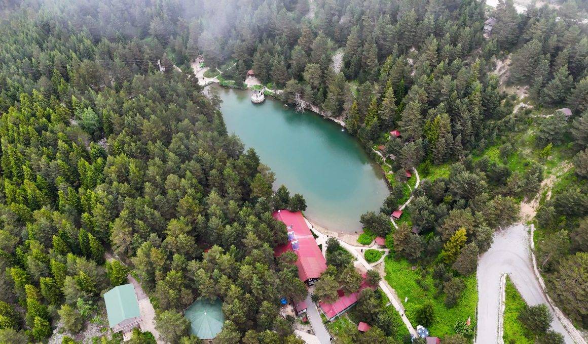 Temmuz ayında mont giydiler: Limni Gölü Tabiat Parkı serinlemek isteyenleri ağırlıyor