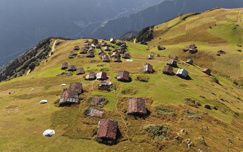 Trabzon yaylalarında sonbahar zamanı: Beklenen renkler kendini gösterdi
