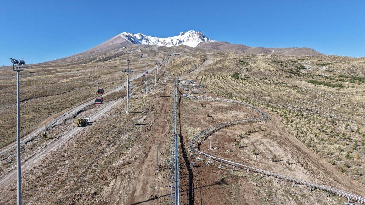 Erciyes'te adrenalin katlanacak! Dağ kızağı montajı tamamlandı, sırada test sürüşü var