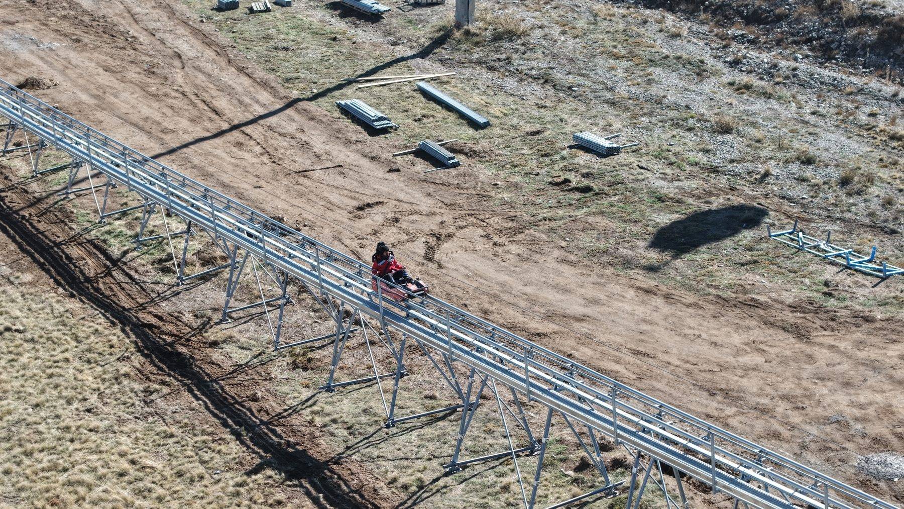 Erciyes'te adrenalin katlanacak! Dağ kızağı montajı tamamlandı, sırada test sürüşü var