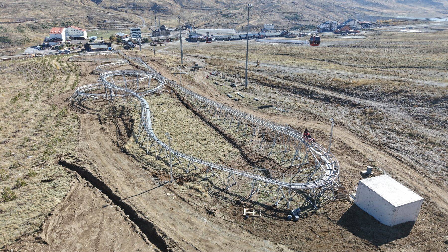 Erciyes'te adrenalin katlanacak! Dağ kızağı montajı tamamlandı, sırada test sürüşü var